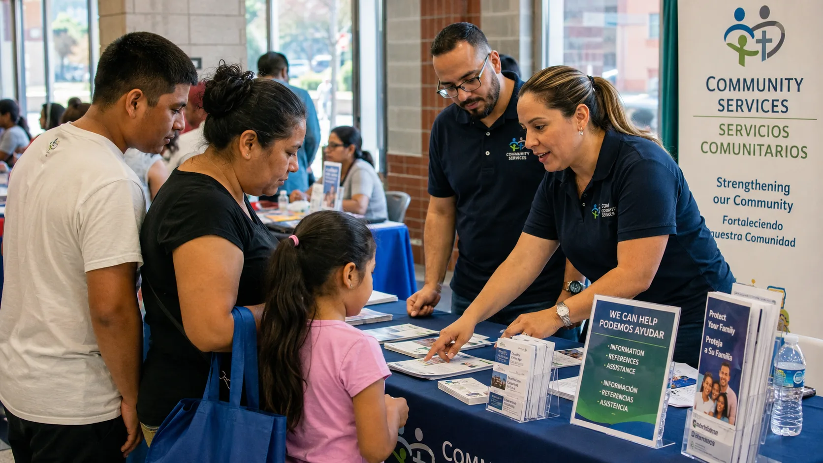 Vecinos conversan y reciben apoyo en la feria comunitaria de salud